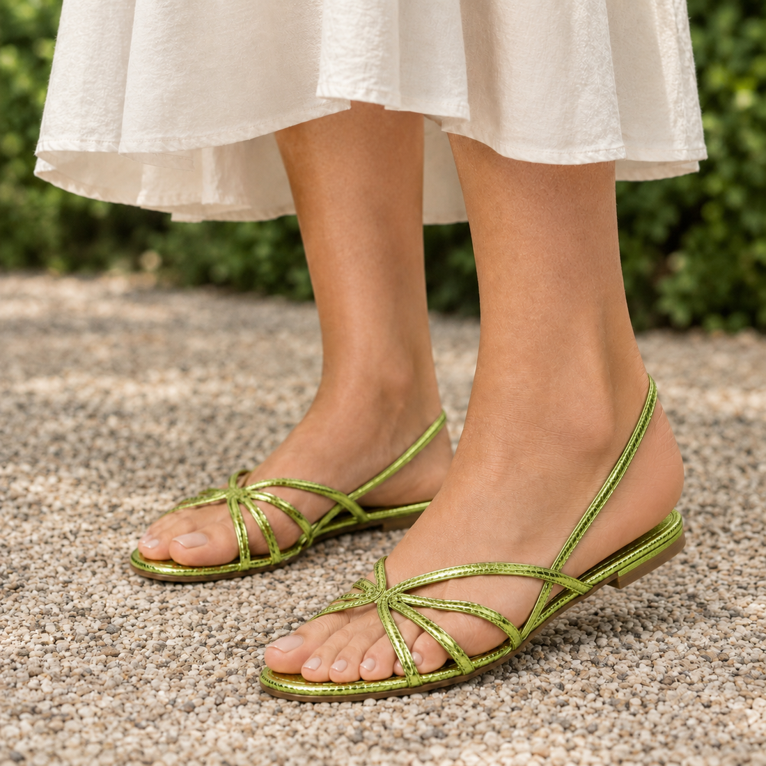 Vitale Strappy Sandals - Green