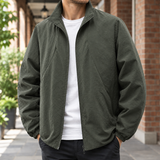 Alderic Stand Collar Jacket - Army Green