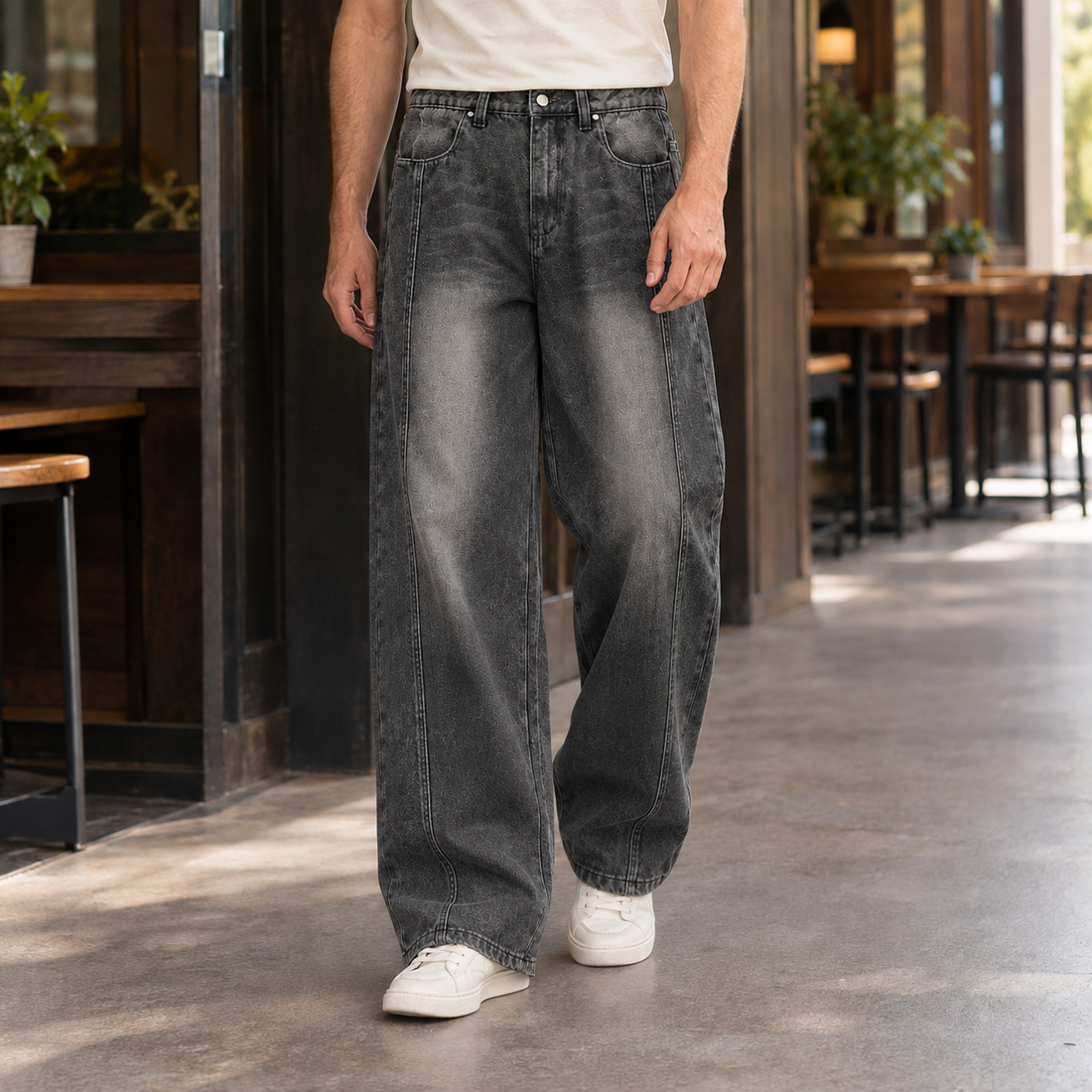 Sigmund-West Segmented Jeans - Graphite Gray