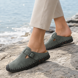 Bertelli Buckle Mules - Green