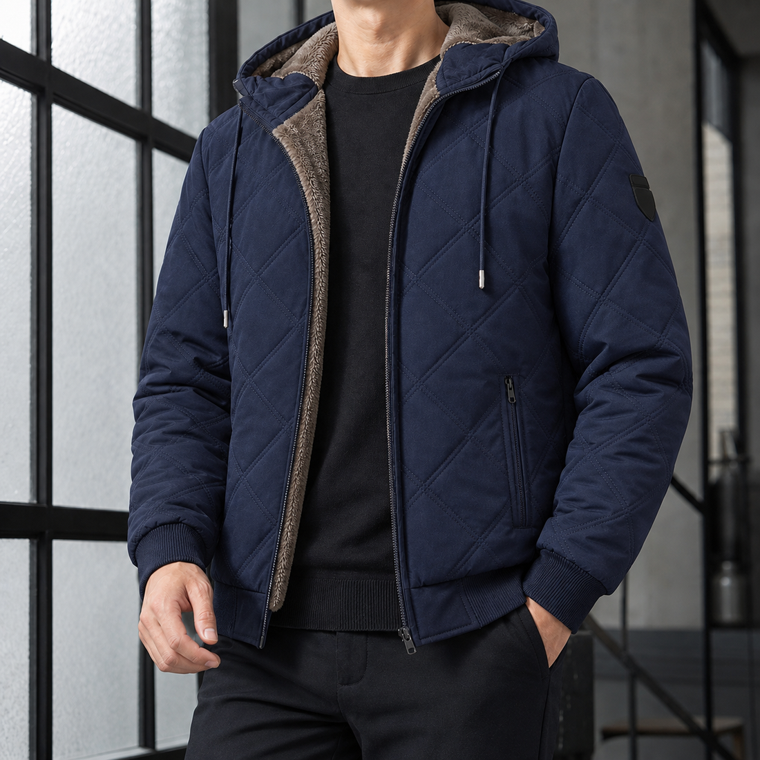 Theodric Quilted Jacket - Blue