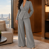 Oriana-Claire Tailored Set - Light Gray