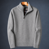 Torin Quarter-Zip Sweater - Light Gray