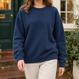 Diana Crew Neck Sweater - Navy Blue