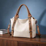 Tavelli Zip Detail Tote - Beige