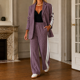 Xenia-Faye Side Stripe Set - Purple