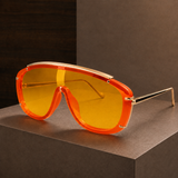 Antonia Sculpted Sunglasses - Orange
