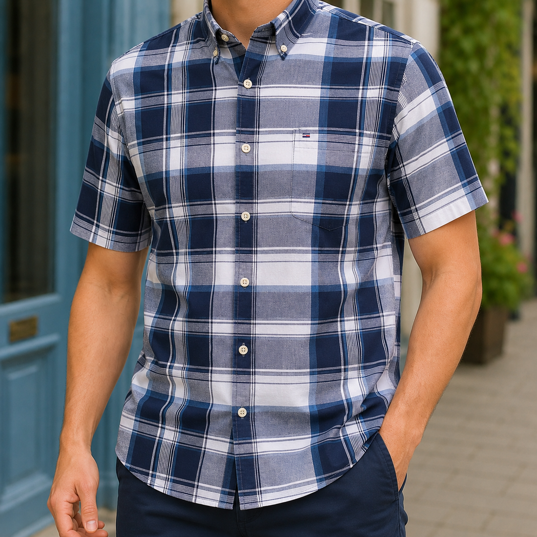 Nash Button-Down Shirt - Navy
