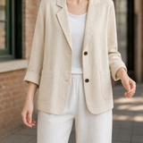 Giselle-Louise Relaxed Blazer - Beige