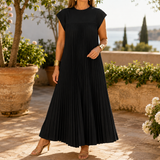 Willa Pleated Maxi Dress - Black