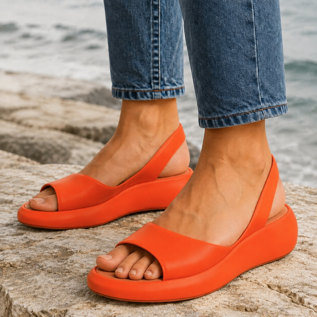 Pisa Orthopedic Sandals - Orange