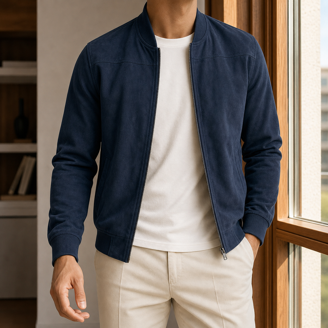 Magnus Bomber Jacket - Navy