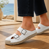 Cervini Buckle Sandals - White