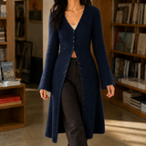 Alba-Faye V Neck Sweater - Blue