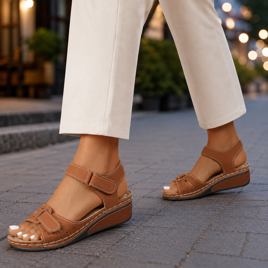 Amalfi Orthopedic Sandals - Brown