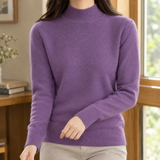 Griselda Mock Neck Sweater - Rich Purple
