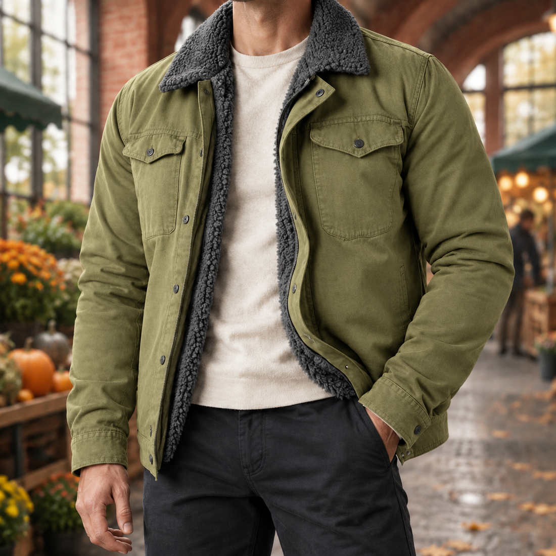 Caius Western Jacket - Green