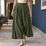 Jacinta-Claire Wide Leg Pants - Olive Green