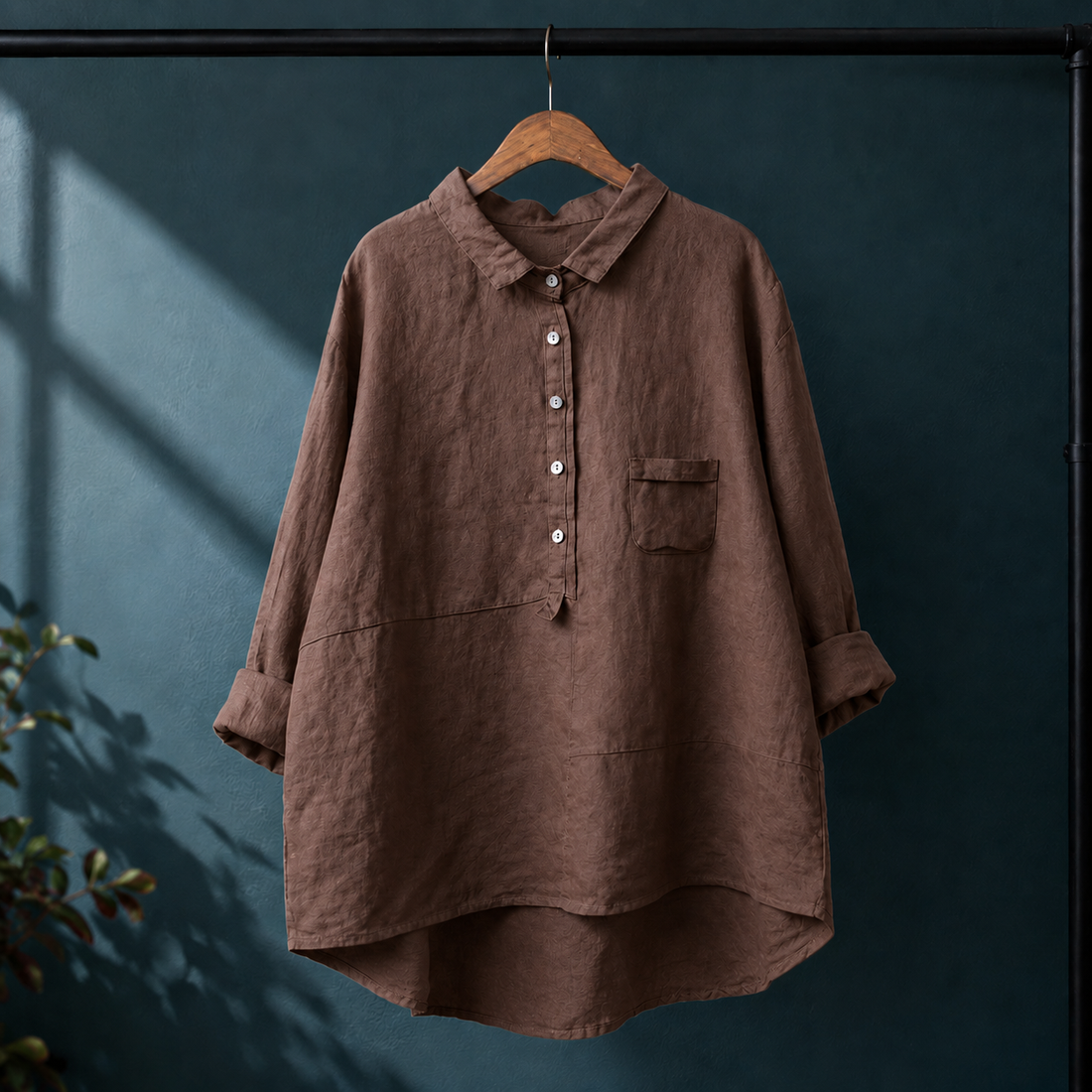 Phoebe-Elise Relaxed Blouse - Brown