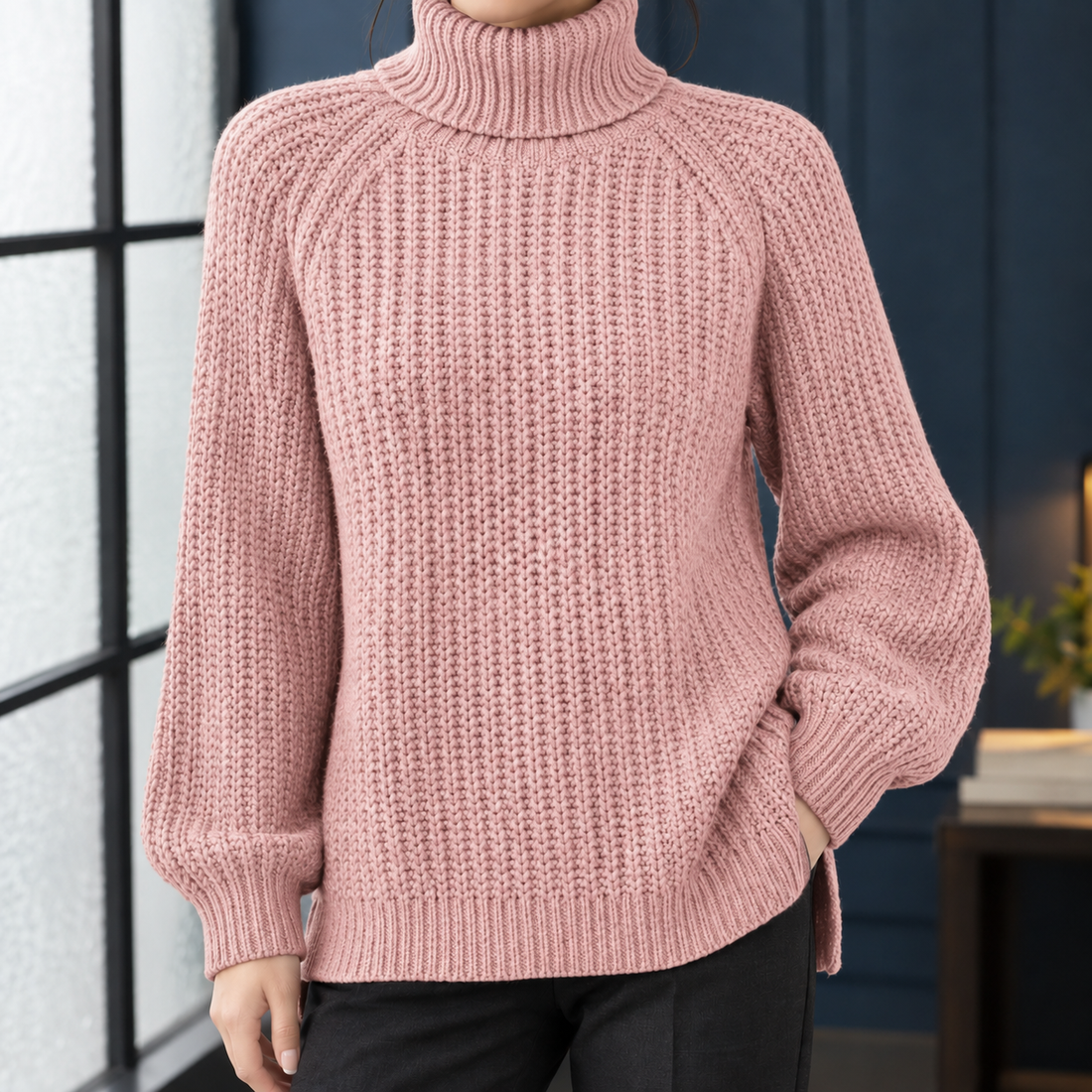 Teresa Turtleneck Sweater - Pink