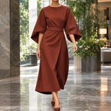Kelsey-Rae Batwing Wrap Dress - Brown