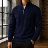 Beckett Cable Sweater - Blue