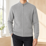 Finnian Full-Zip Cardigan - Gray