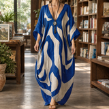 Benedetta Abstract Maxi Dress - Blue