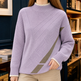Sienna-Skye Mock Neck Sweater - Light Purple