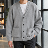 Waldemar Ribbed Cardigan - Gray