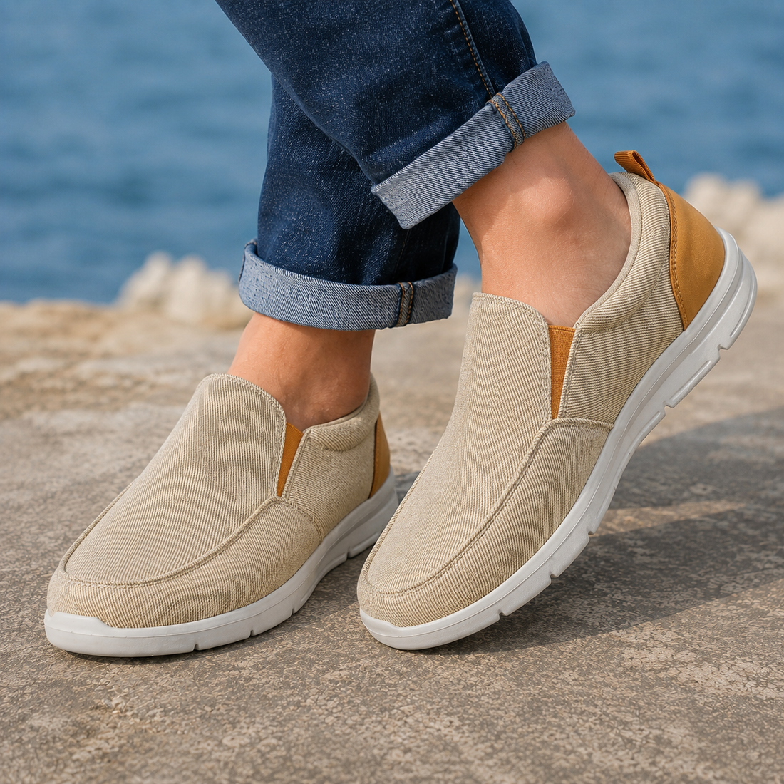 Benetti Slip-On Shoes - Beige