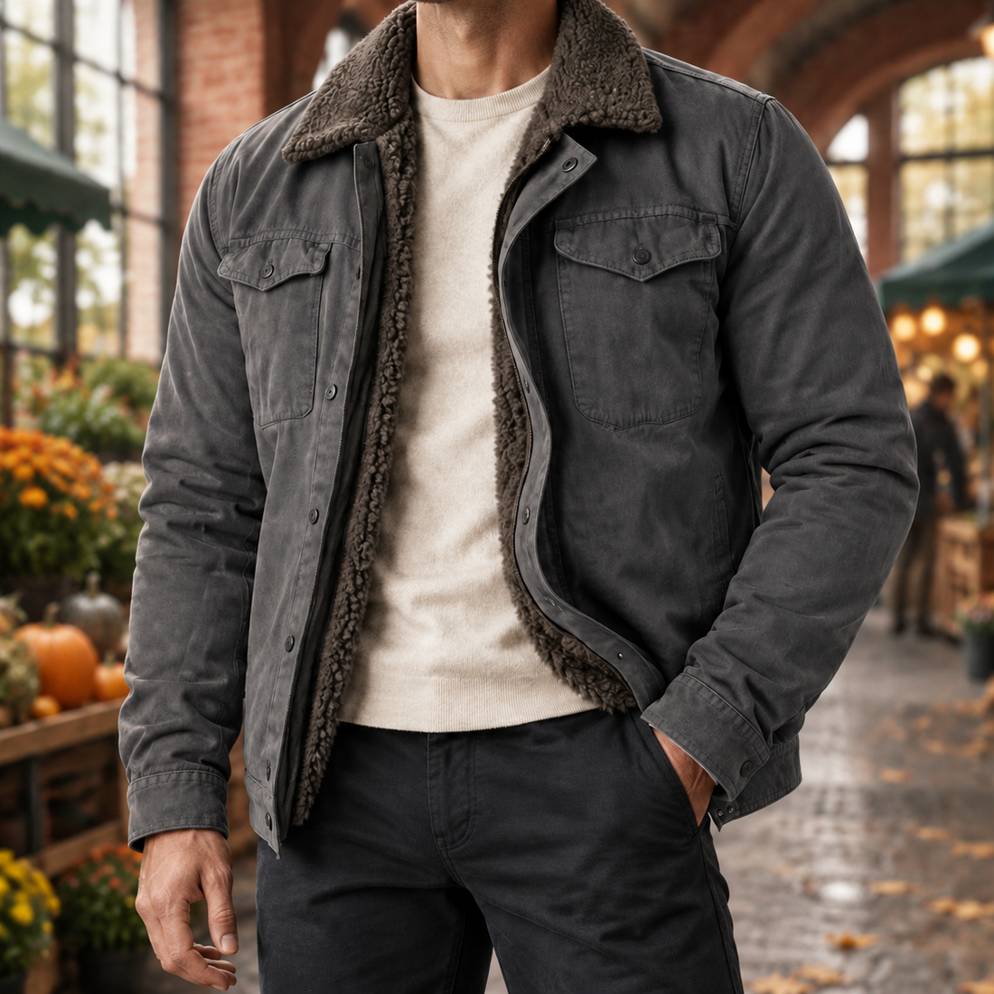 Caius Western Jacket - Dark Gray