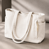 Alessi Ribbed Tote - White