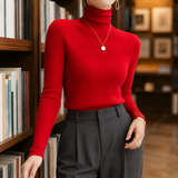 Genevieve-Rose Cashmere Sweater - Red