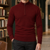 Rory Half-Zip Sweater - Wine Red