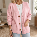 Stephanie-Claire Ribbed Cardigan - Light Pink