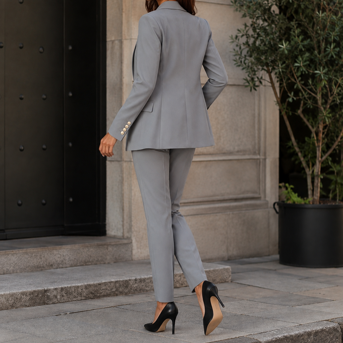 Celeste Tailored Set - Gray