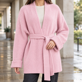 Michelle-Jade Belted Cardigan - Pink