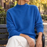 Melisande-Eve Half Turtleneck Sweater - Royal Blue