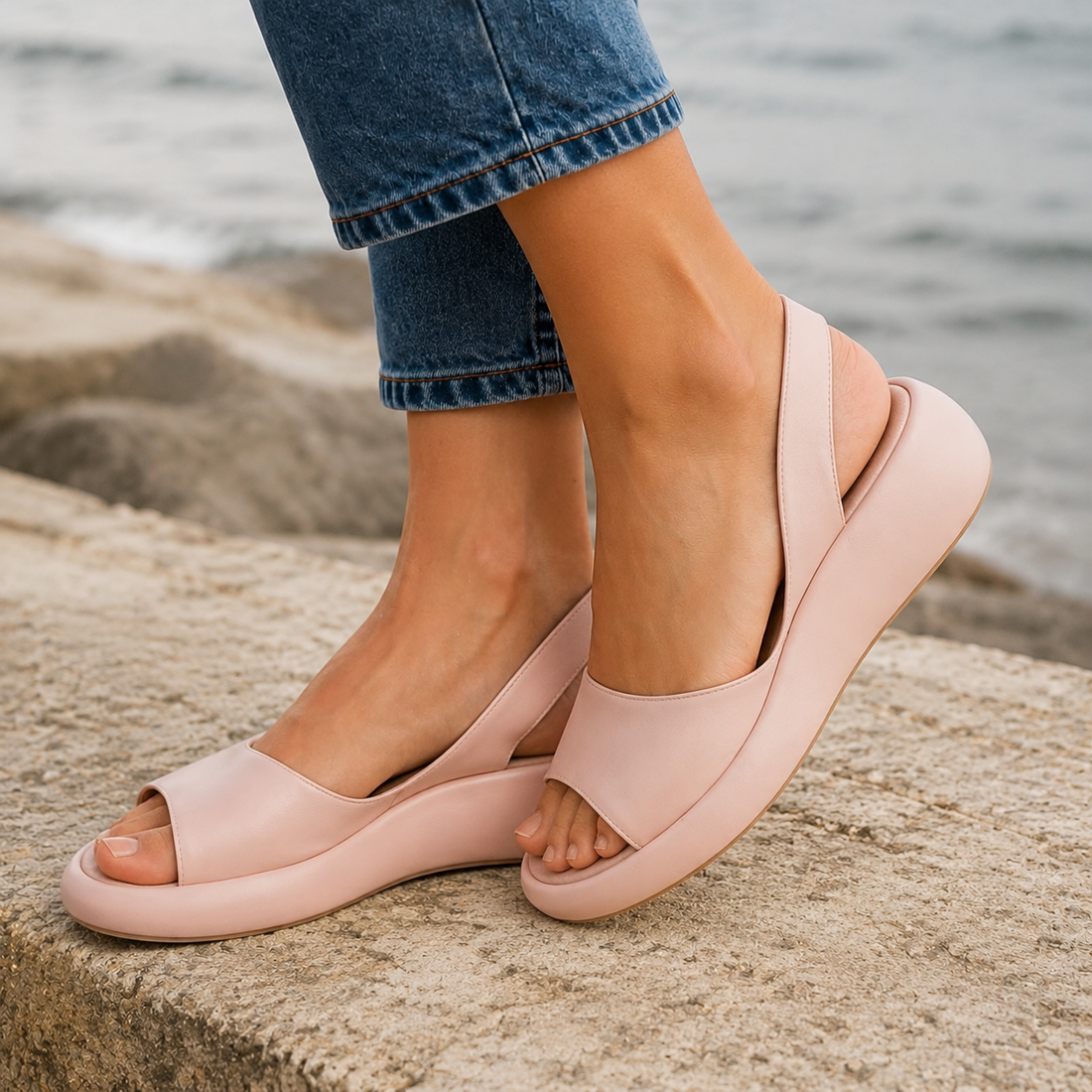 Pisa Orthopedic Sandals - Blush Pink