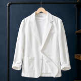 Vincent Linen Jacket - White