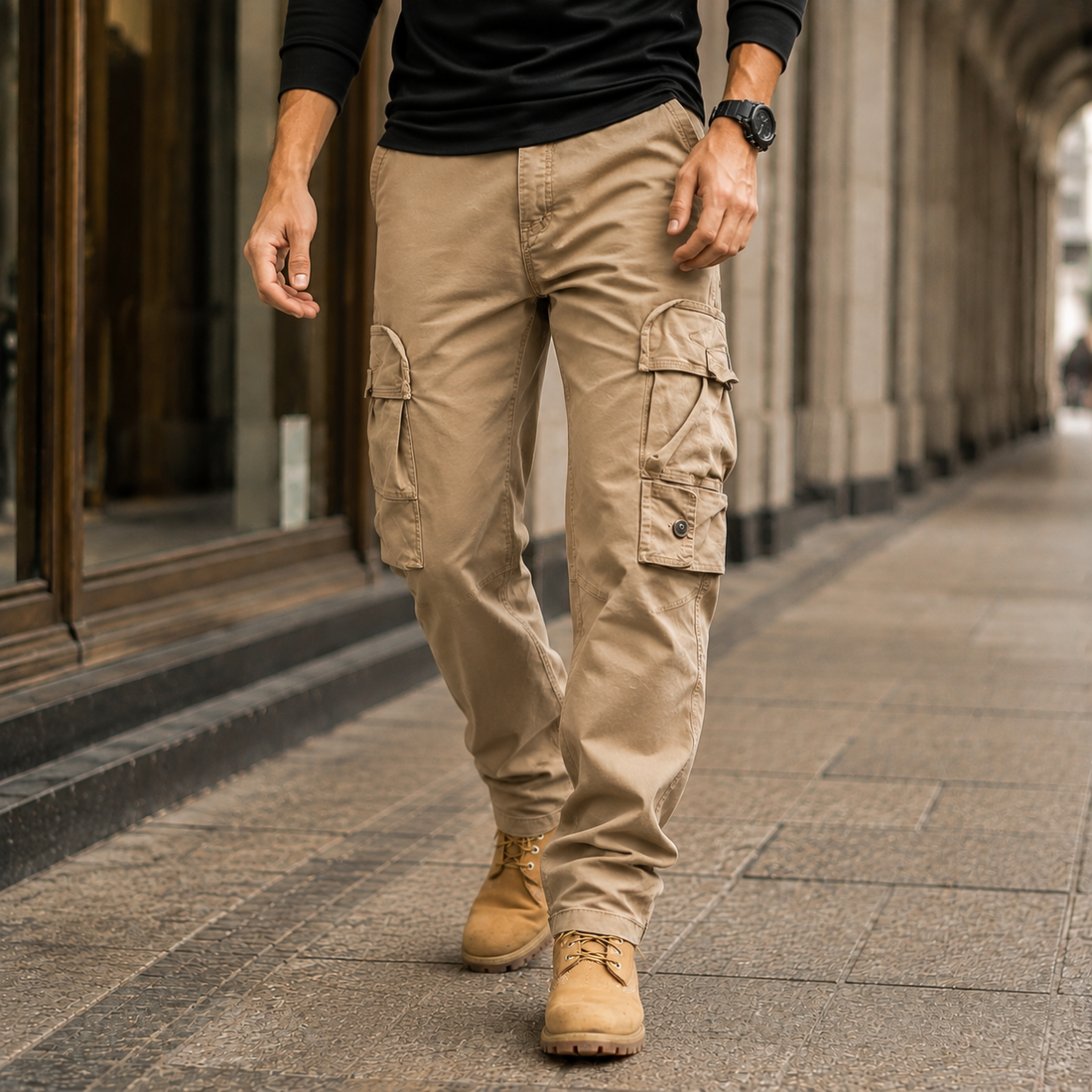 Rowan Relaxed Cargo Pants - Koffie