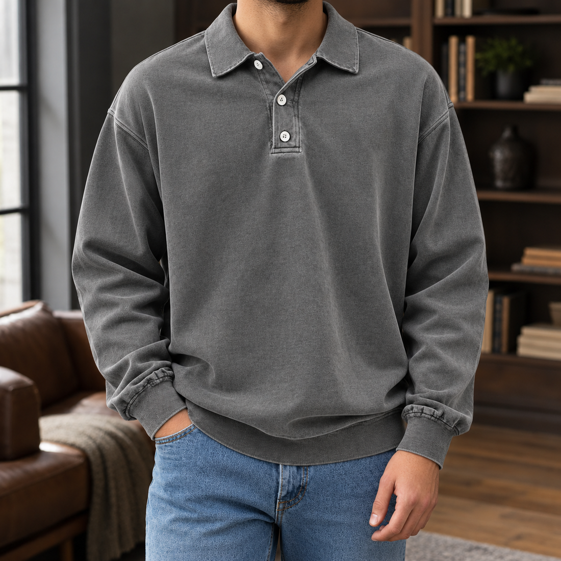 David Relaxed Polo - Gray