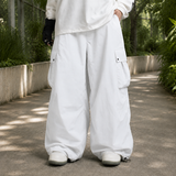 Damian Baggy Cargo Pants - White