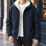 Ethan Hooded Jacket - Navy Blue