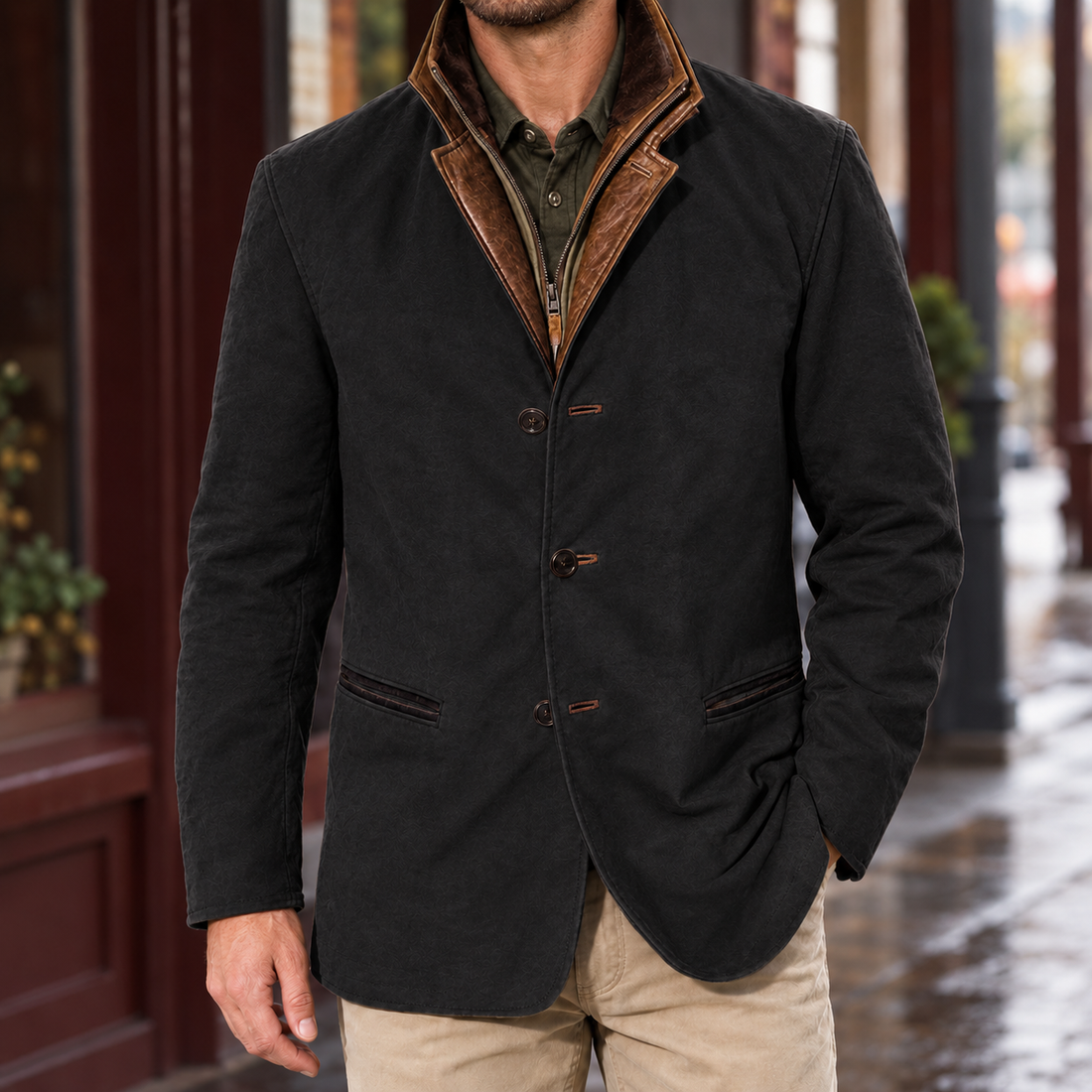Ryan Layered Jacket - Black