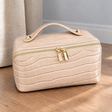 Fermo Croc Cosmetic Bag - Beige