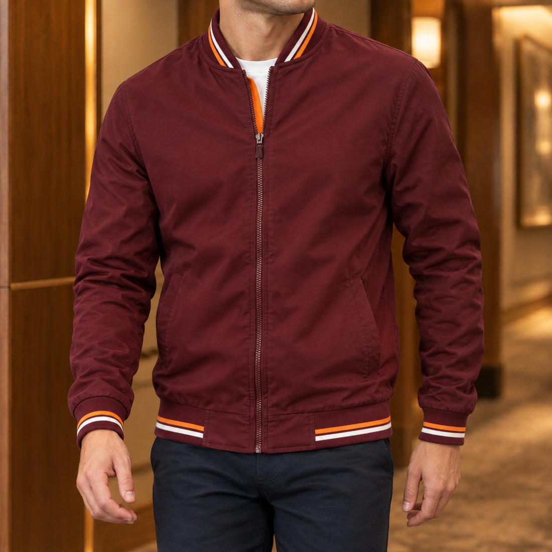 Burnaby Bomber Jacket - Burgundy