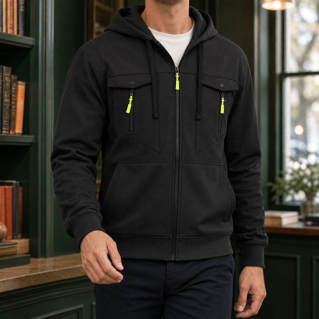 Osric Utility Hoodie - Black