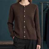Shannon Cable Cardigan - Brown